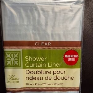 Home Collection Clear Shower Curtain Liner